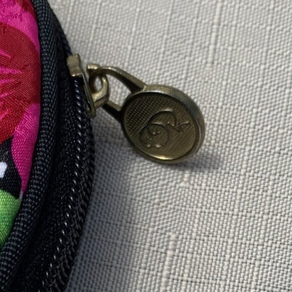 Oscar de la Renta Hibiscus Floral Clutch Cosmetic Bag - Picture 5 of 7